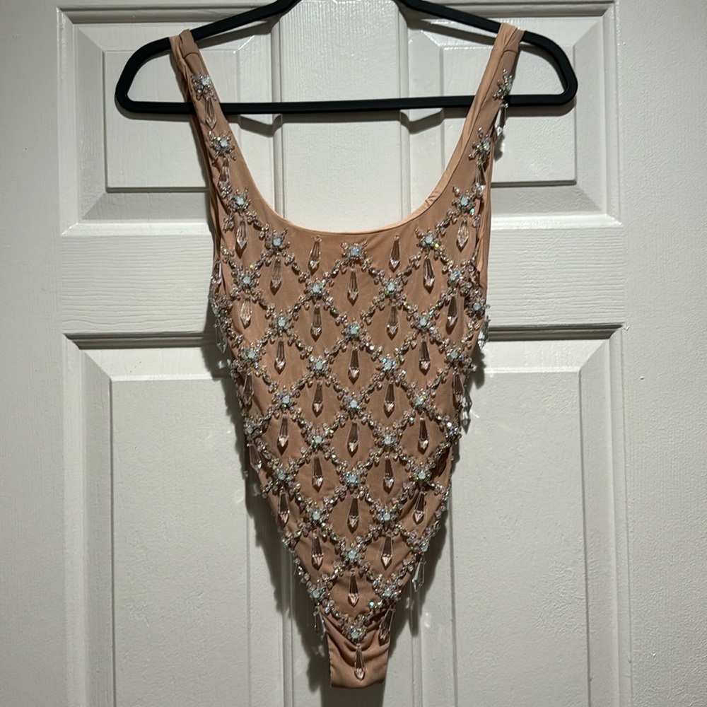 Calliope Crystal One Piece Nude Swimsuit